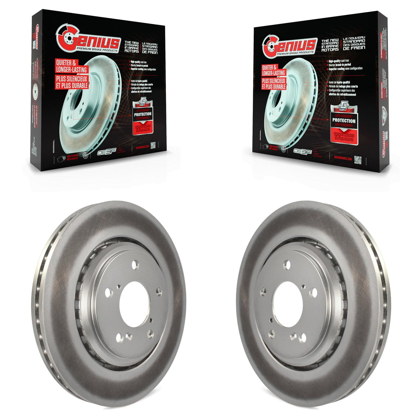 [Avant] Kit de disque (revêtu) de frein pour Honda Pilot Odyssey Acura MDX Ridgeline Passport KG-100352
