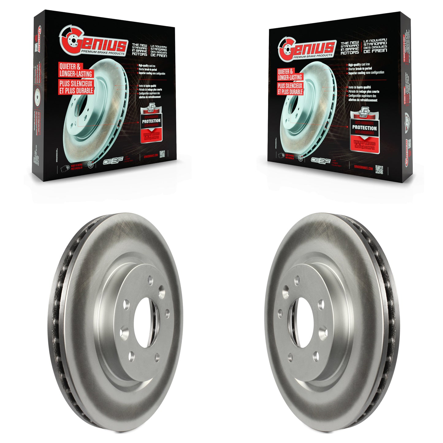 [Avant] Kit de disque (revêtu) de frein pour Nissan Rogue Sport LEAF Qashqai KG-100362