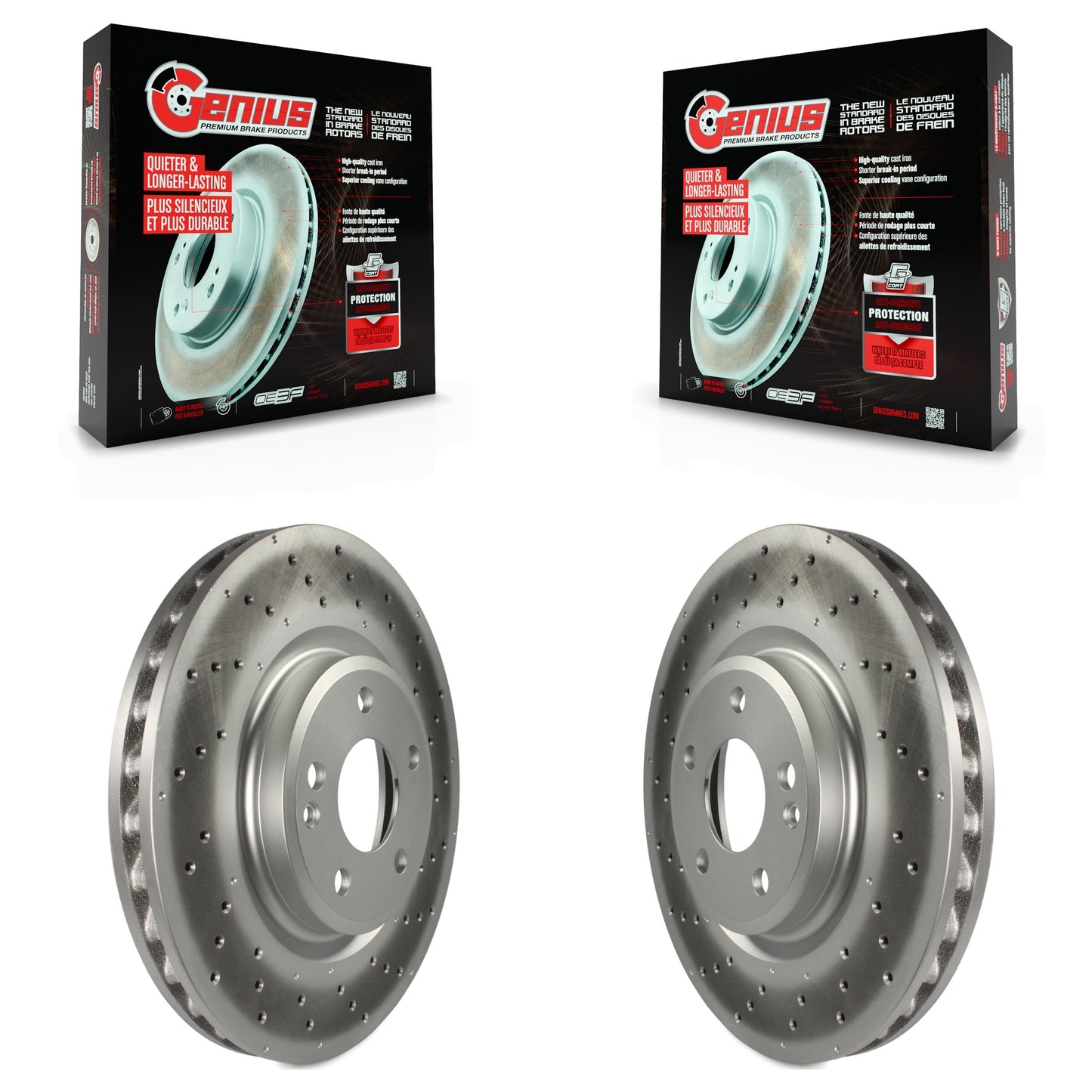 [Avant] Kit de disque (revêtu) de frein pour Mercedes-Benz CLA250 GLA250 B250 avec Sport Package KG-100364