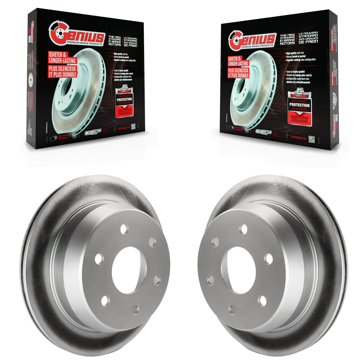 [Arrière] Kit de disque (revêtu) de frein pour Chevrolet Silverado 1500 GMC Sierra Suburban Tahoe Classic 2500 HD Avalanche Astro Yukon XL Safari KG-100382