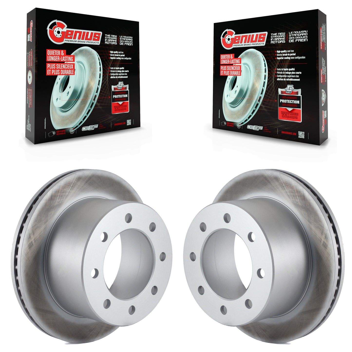 [Arrière] Kit de disque (revêtu) de frein pour Chevrolet Express 3500 Silverado GMC Savana HD Sierra Classic KG-100387