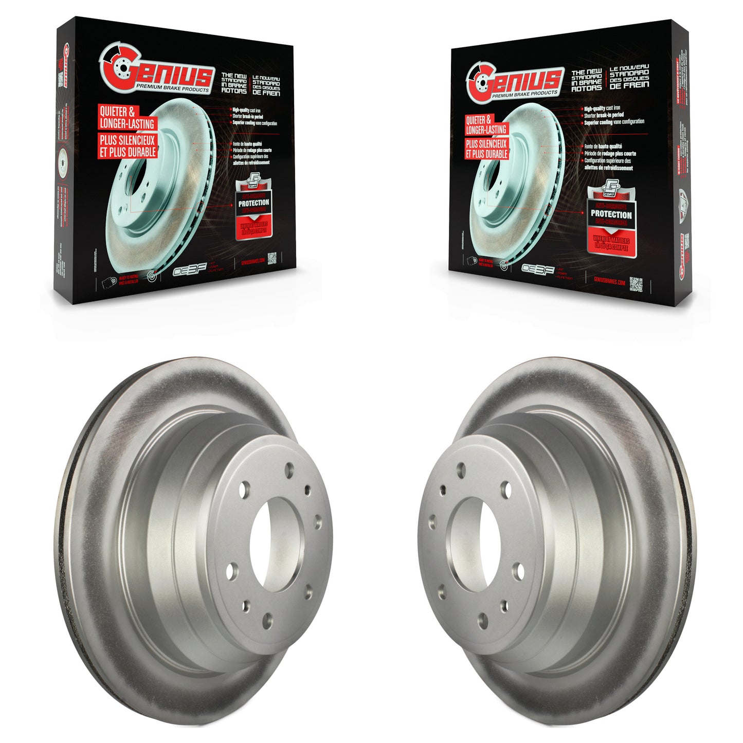 [Arrière] Kit de disque (revêtu) de frein pour Chevrolet Trailblazer GMC Envoy EXT XL Buick Rainier Oldsmobile Bravada XUV SSR Isuzu Ascender Saab 9-7x KG-100388
