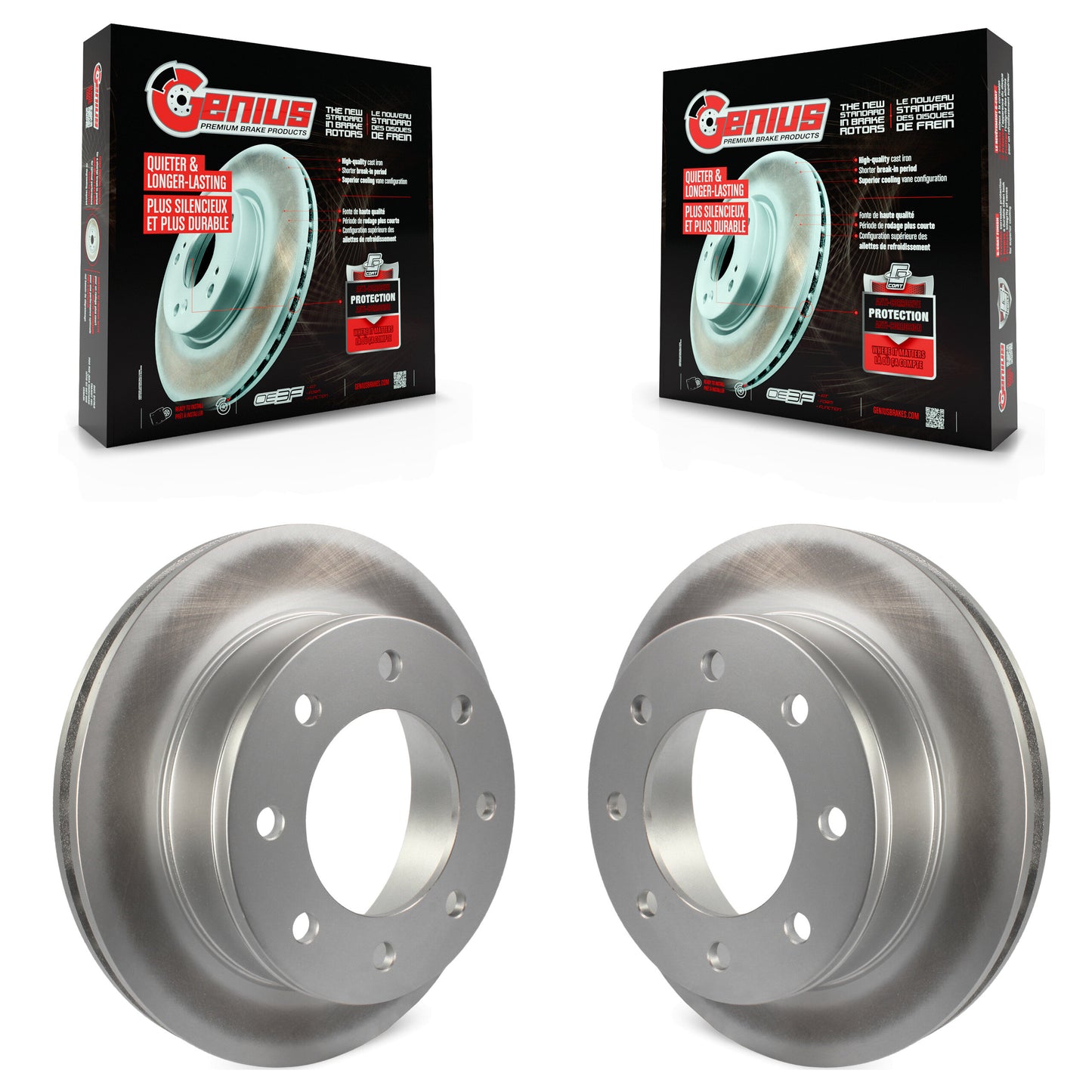 [Arrière] Kit de disque (revêtu) de frein pour Chevrolet Express 3500 2500 GMC Savana KG-100398
