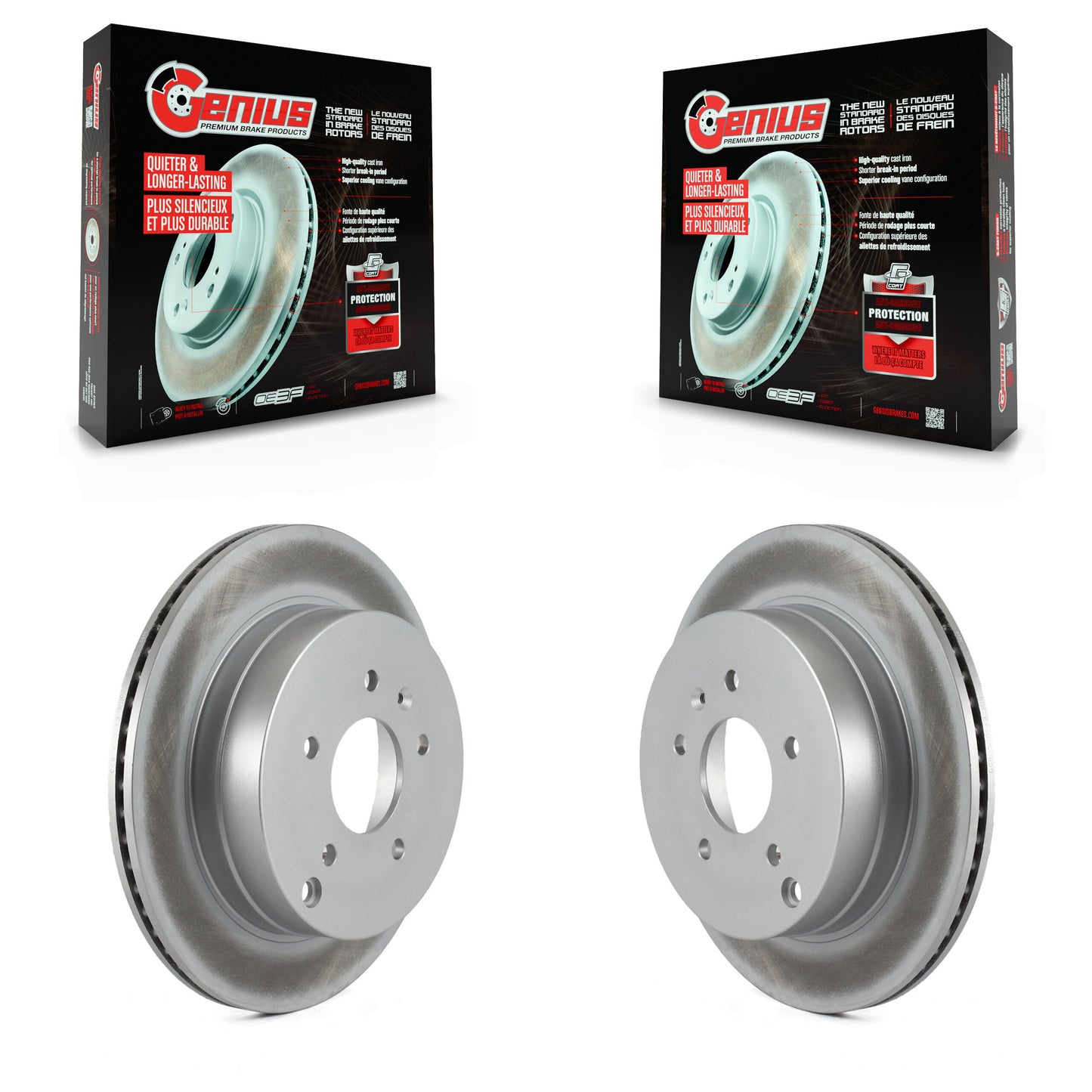 [Arrière] Kit de disque (revêtu) de frein pour Chevrolet Equinox Saturn Vue Captiva Sport Pontiac Torrent Suzuki XL-7 KG-100404