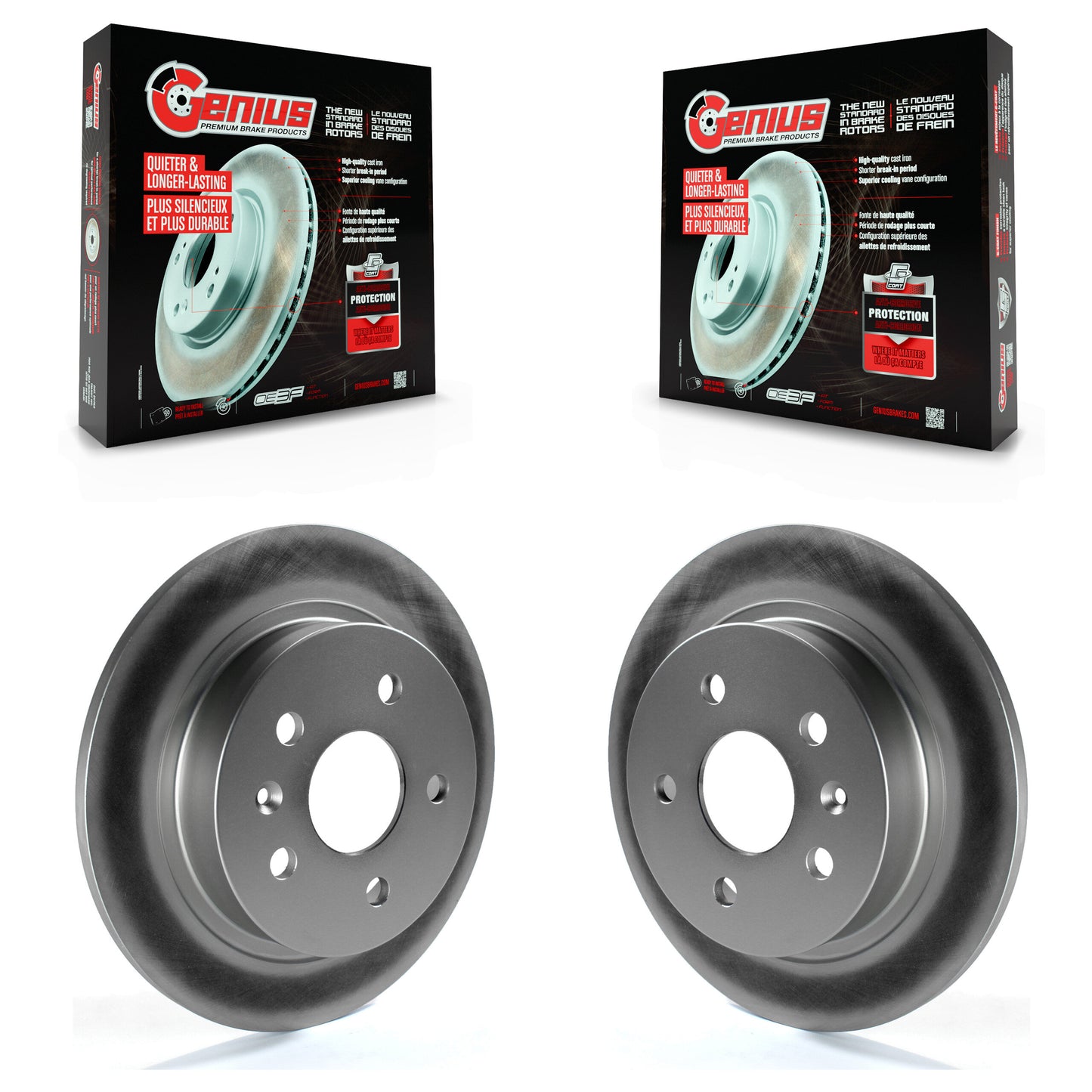 [Arrière] Kit de disque (revêtu) de frein pour Chevrolet Malibu Buick LaCrosse Regal Limited KG-100415