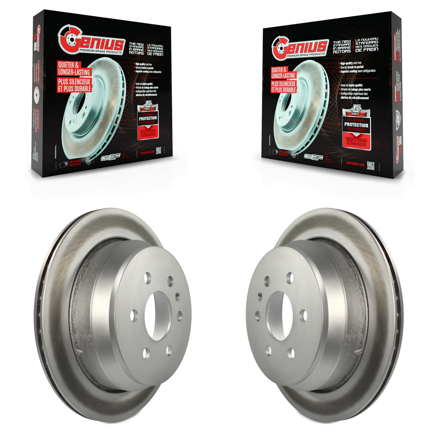 [Arrière] Kit de disque (revêtu) de frein pour 2015-2020 Chevrolet Colorado GMC Canyon KG-100421