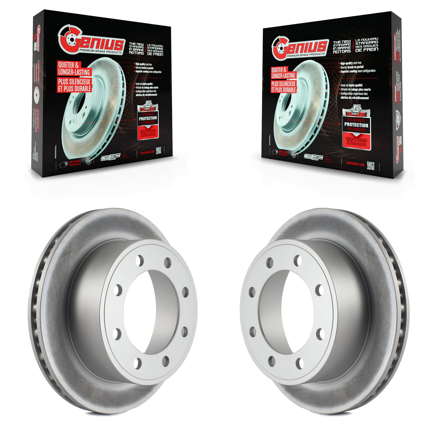 [Arrière] Kit de disque (revêtu) de frein pour Ford E-350 Super Duty E-250 Econoline Club Wagon E-150 E-450 KG-100427