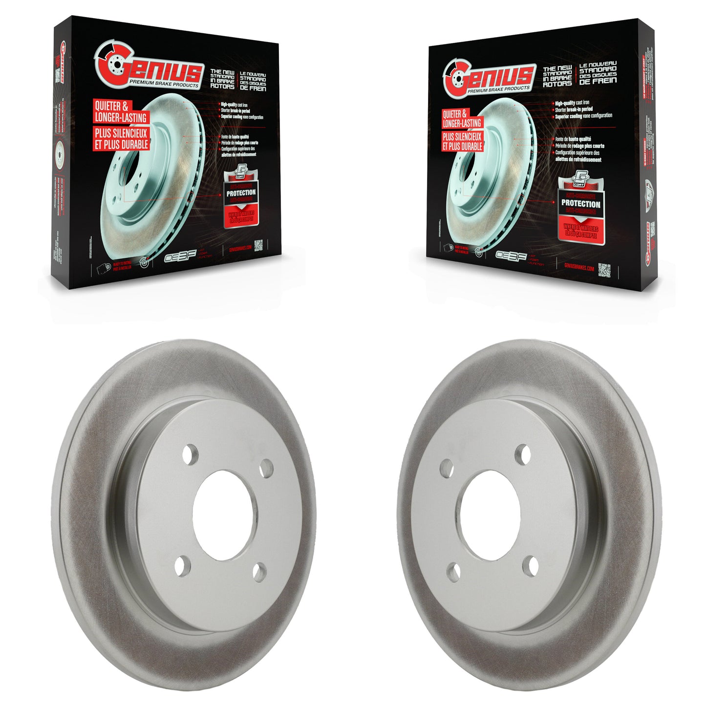[Arrière] Kit de disque (revêtu) de frein pour Ford Focus Fiesta KG-100431