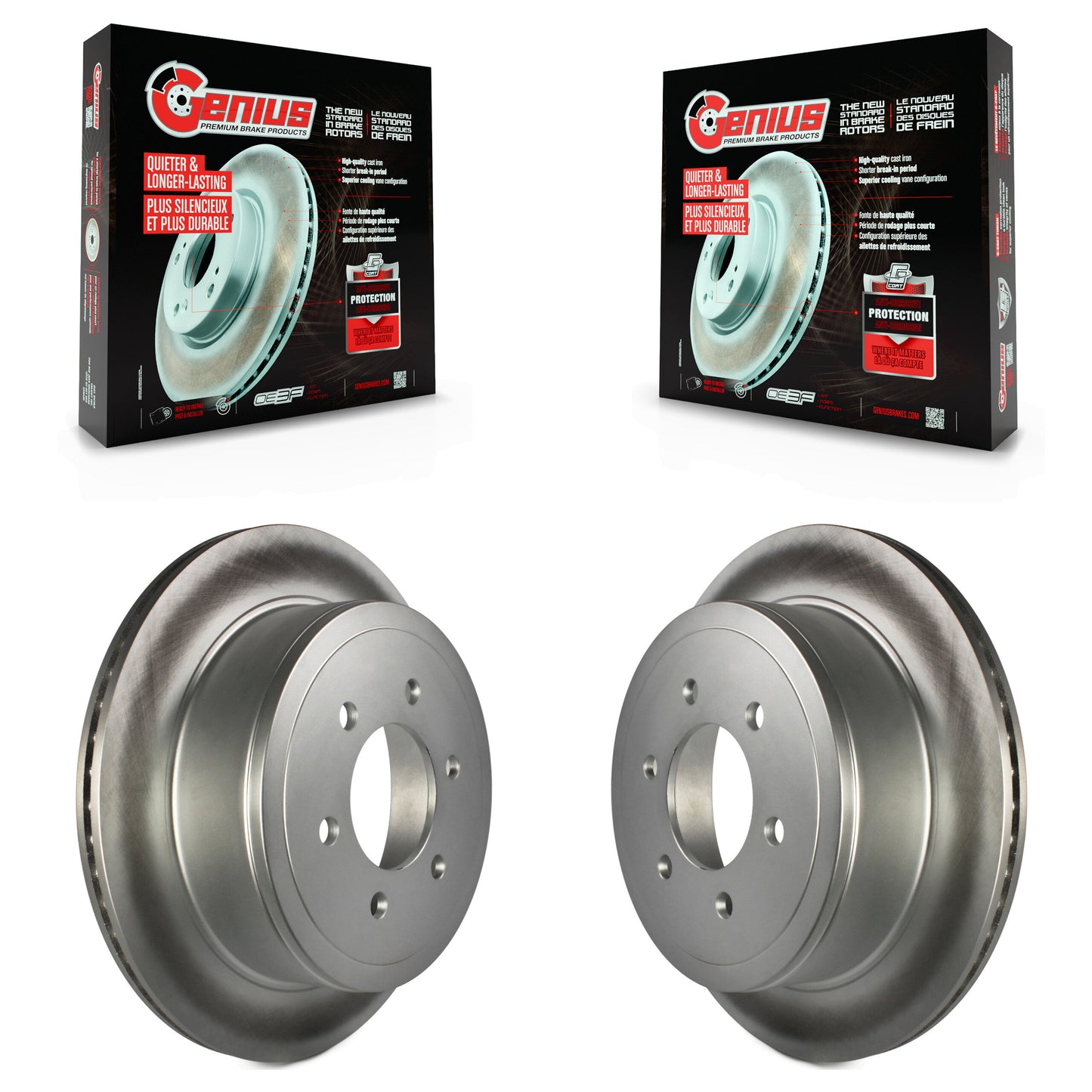 [Arrière] Kit de disque (revêtu) de frein pour Ford F-150 Lincoln Mark LT KG-100436