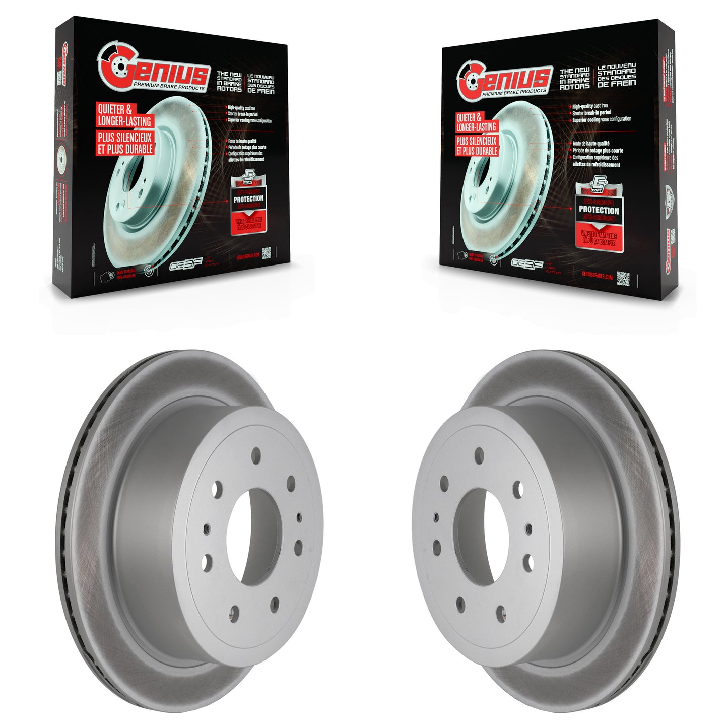 [Arrière] Kit de disque (revêtu) de frein pour Ford F-150 Lincoln Mark LT KG-100437