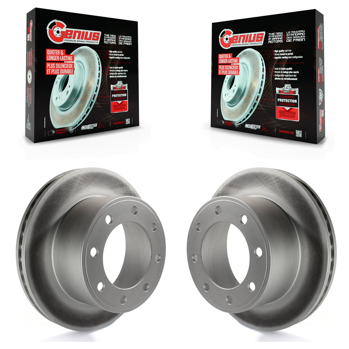 [Arrière] Kit de disque (revêtu) de frein pour 2005-2012 Ford F-250 Super Duty F-350 KG-100443