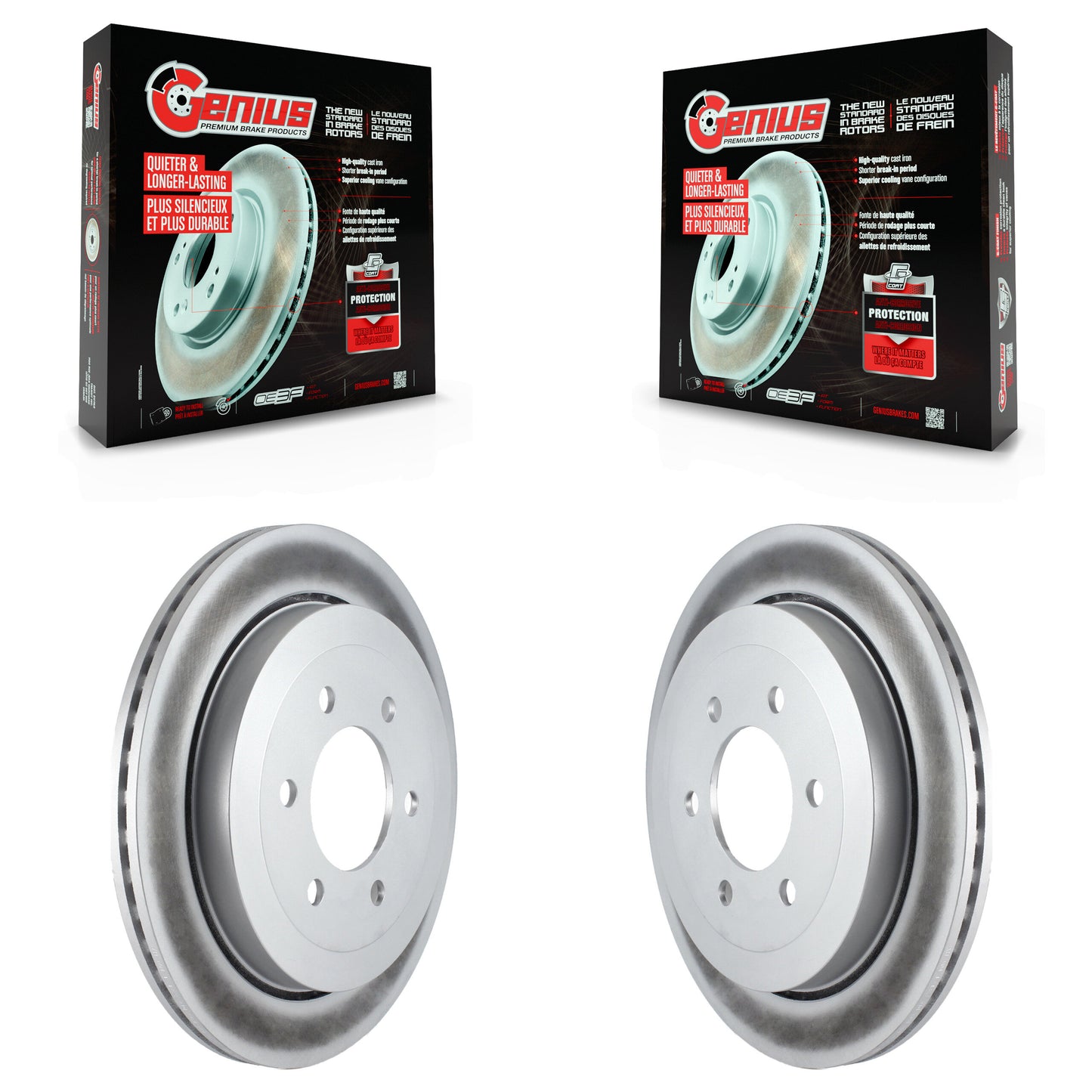 [Arrière] Kit de disque (revêtu) de frein pour 2007-2017 Ford Expedition Lincoln Navigator KG-100444