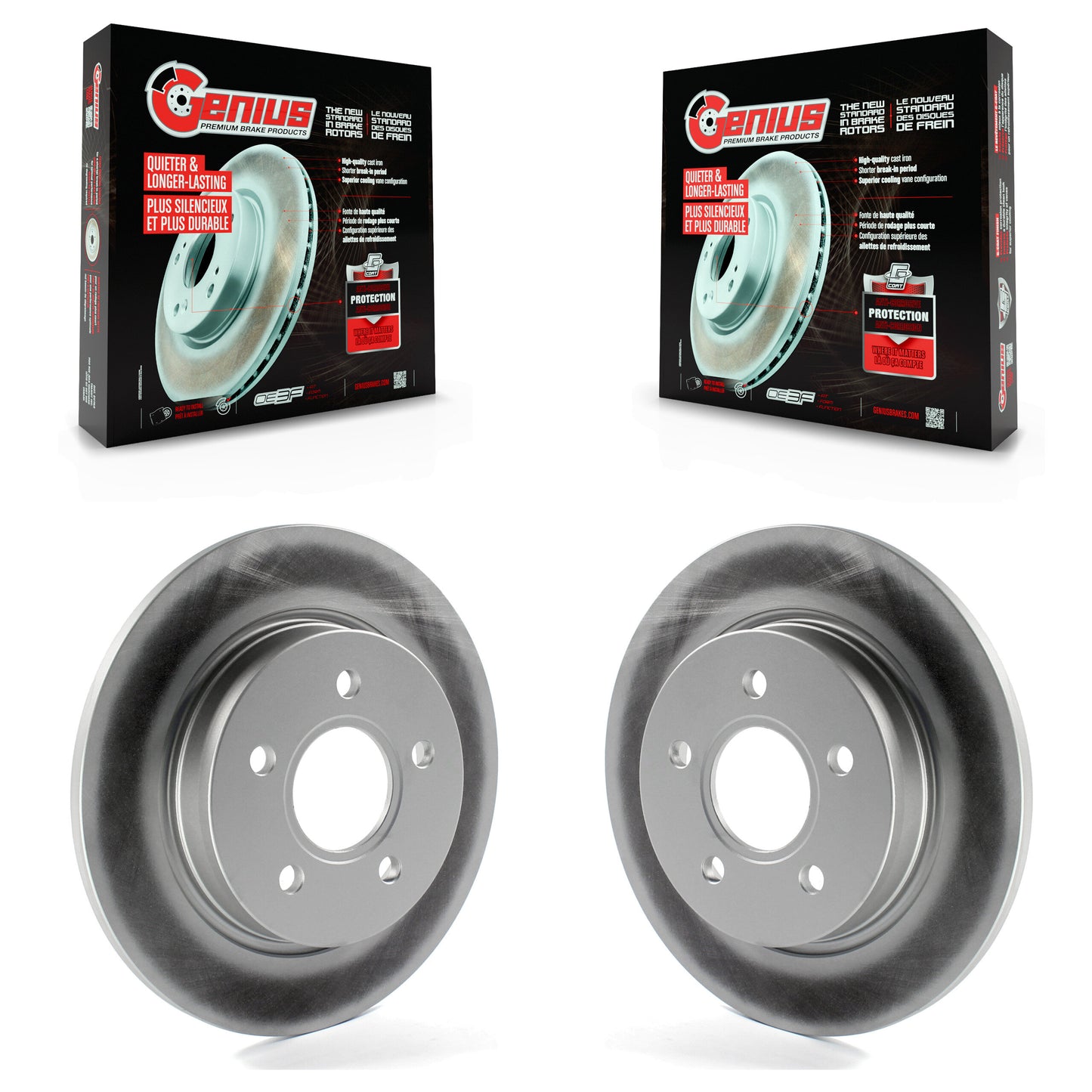 [Arrière] Kit de disque (revêtu) de frein pour Ford Focus KG-100449