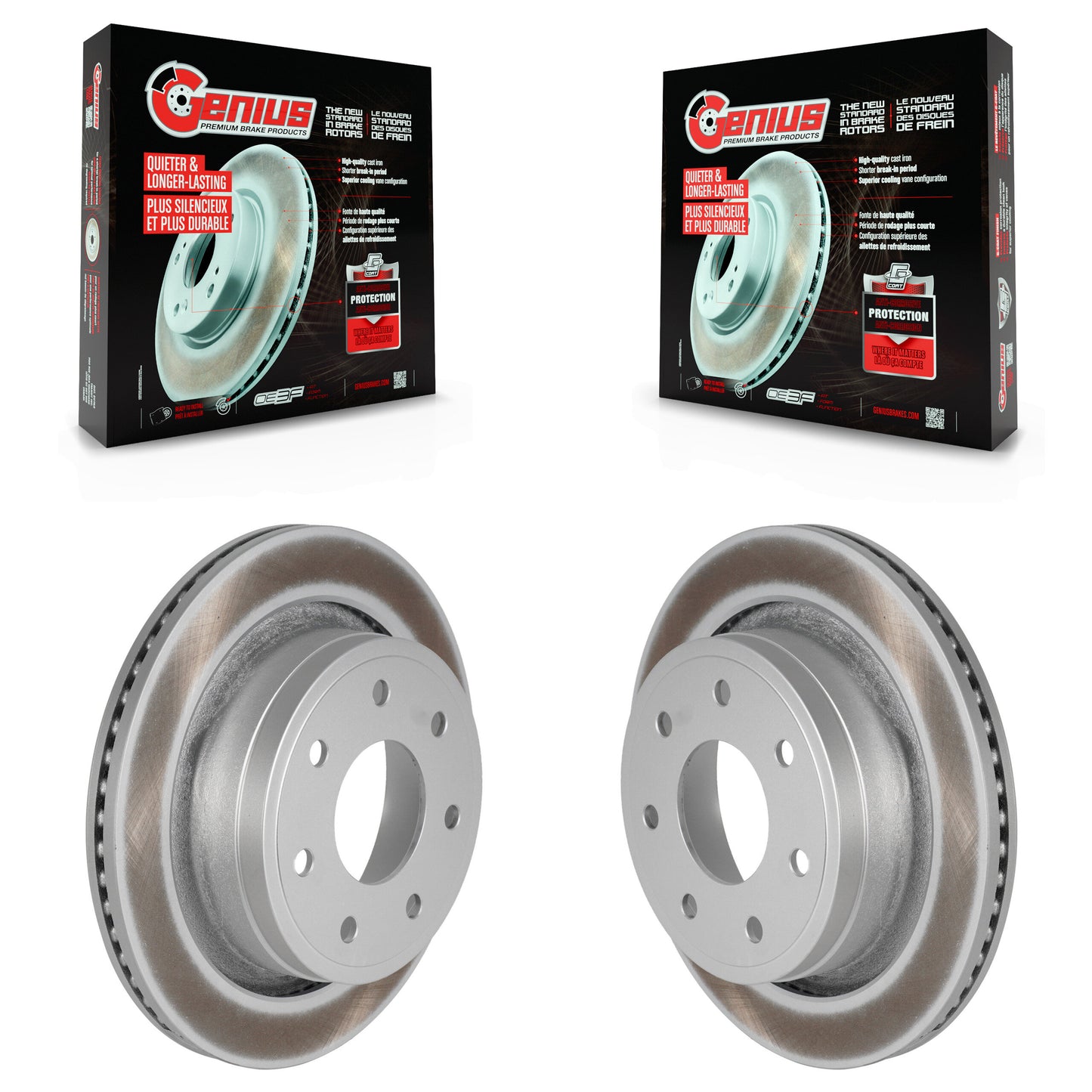 [Arrière] Kit de disque (revêtu) de frein pour 2012-2014 Ford F-150 avec 7 Lug Wheels KG-100451