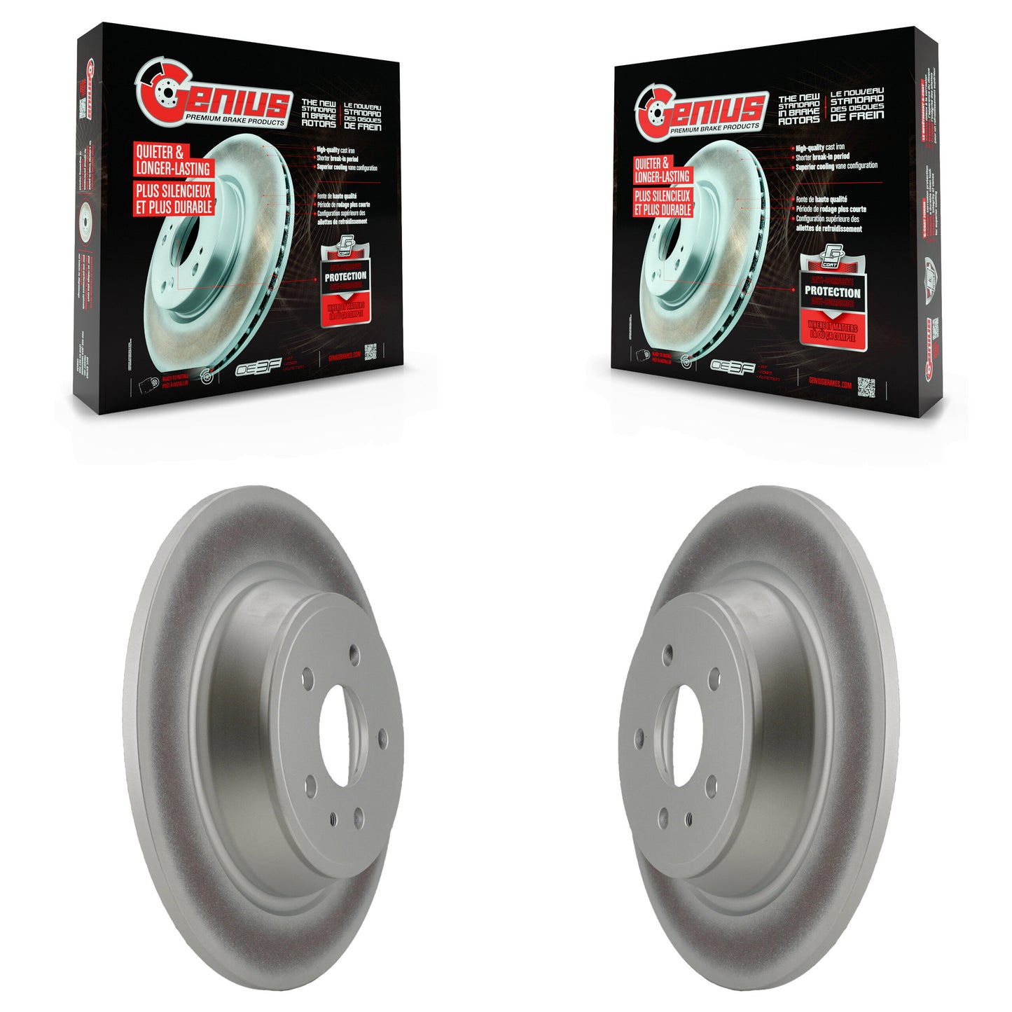 [Arrière] Kit de disque (revêtu) de frein pour Ford Fusion Escape Lincoln MKC MKZ MKX Continental KG-100455