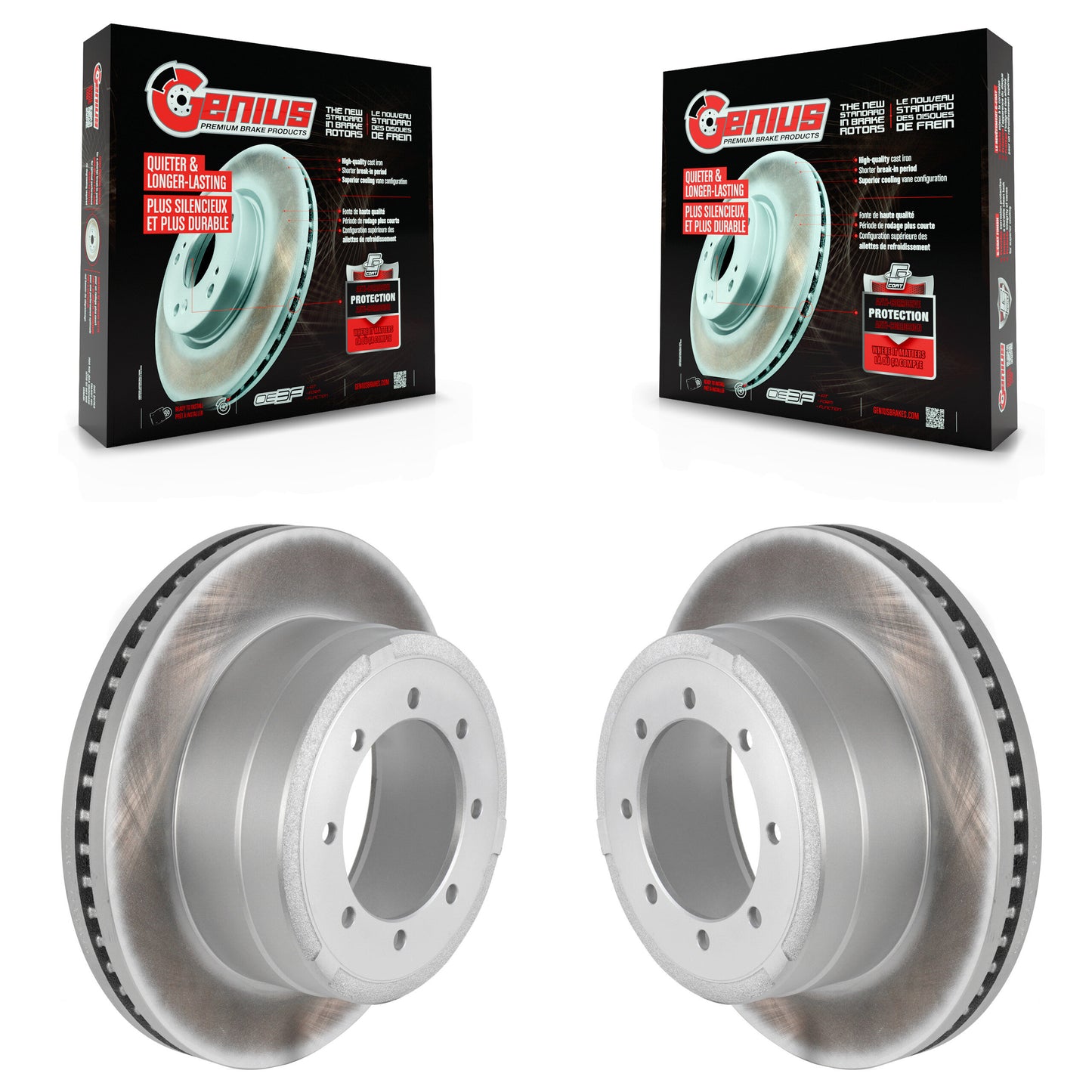 [Arrière] Kit de disque (revêtu) de frein pour Ford F-250 Super Duty F-350 F-450 KG-100457