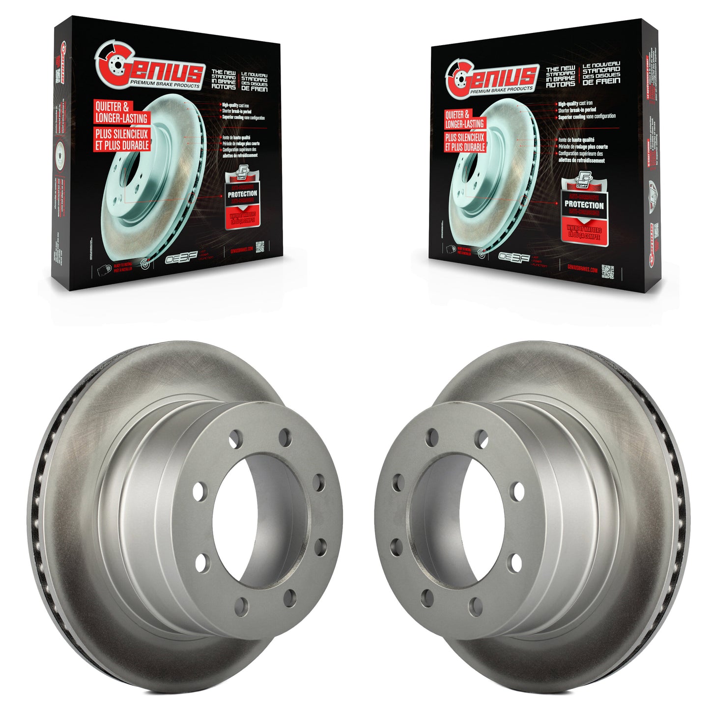 [Arrière] Kit de disque (revêtu) de frein pour Dodge Ram 2500 1500 3500 KG-100468