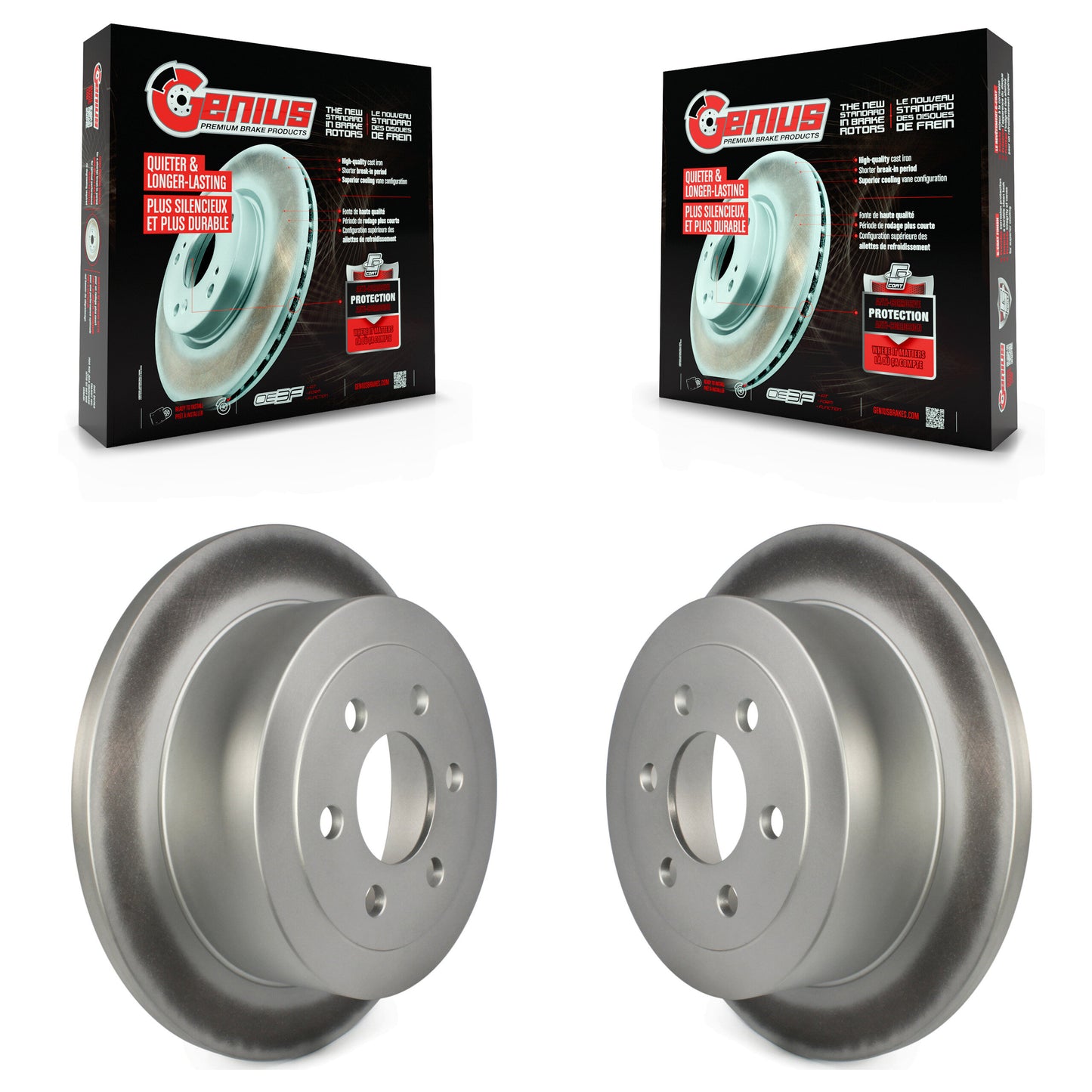 [Arrière] Kit de disque (revêtu) de frein pour 2003-2004 Dodge Dakota KG-100469