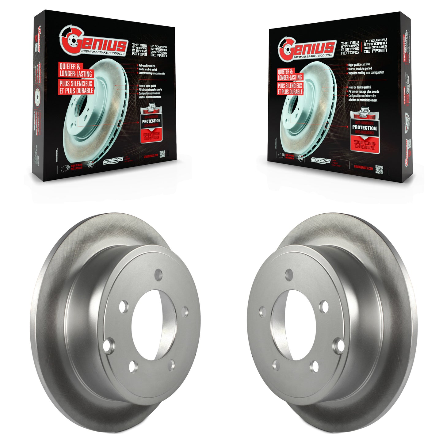 [Arrière] Kit de disque (revêtu) de frein pour Jeep Dodge Patriot Chrysler Compass Avenger 200 Caliber Sebring Mitsubishi Lancer KG-100476