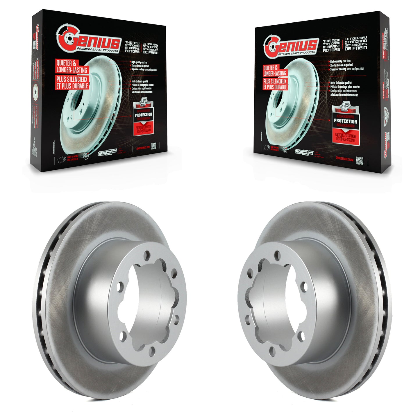 [Arrière] Kit de disque (revêtu) de frein pour Sprinter 3500 Mercedes-Benz Freightliner Dodge 2500 4500 3500XD KG-100480