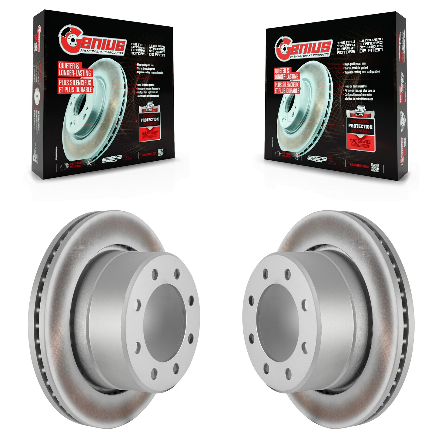 [Arrière] Kit de disque (revêtu) de frein pour Ram 2500 3500 1500 Dodge KG-100484