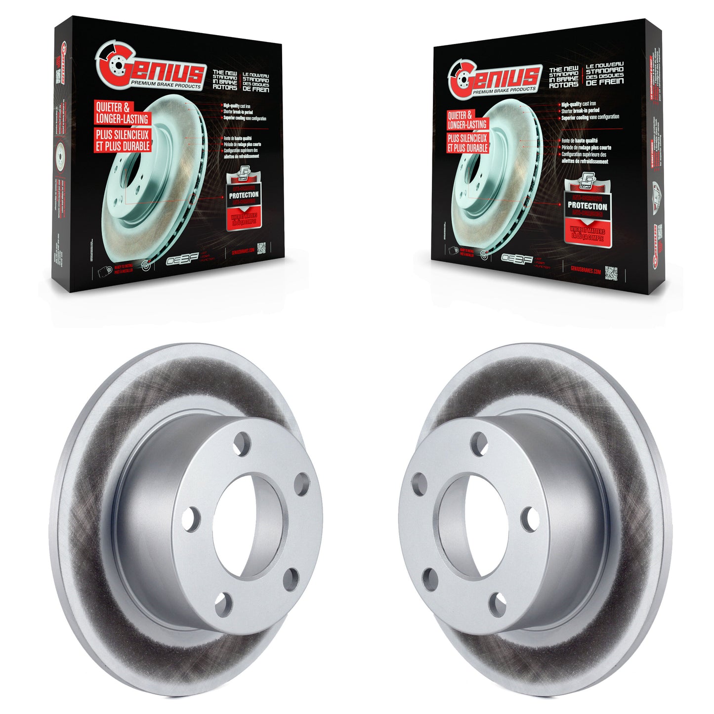 [Arrière] Kit de disque (revêtu) de frein pour Volkswagen Passat Audi A6 Quattro 100 S6 KG-100497