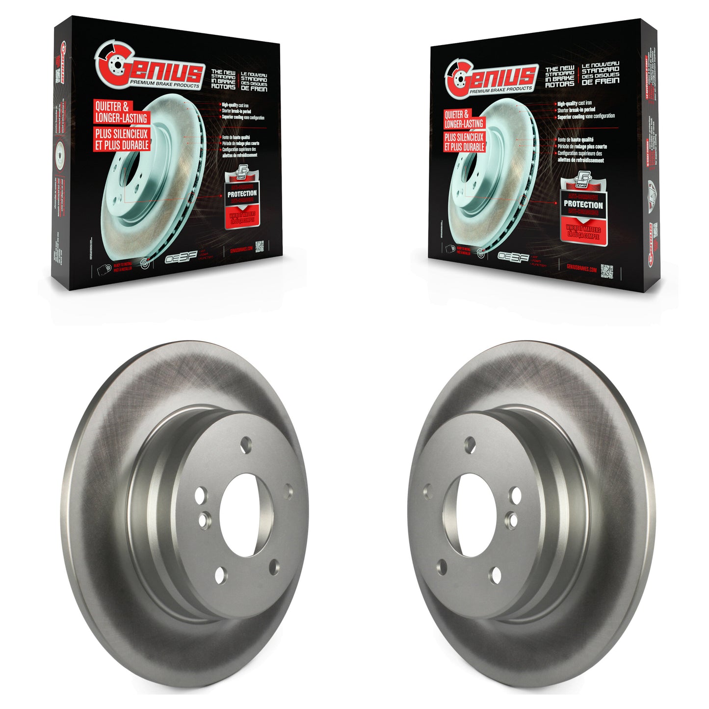 [Arrière] Kit de disque (revêtu) de frein pour Mercedes-Benz E320 C230 CLK320 C240 CLK350 C320 C280 CLK430 E430 SLK350 SLK280 E420 C350 E300 SLK300 C36 AMG KG-100505
