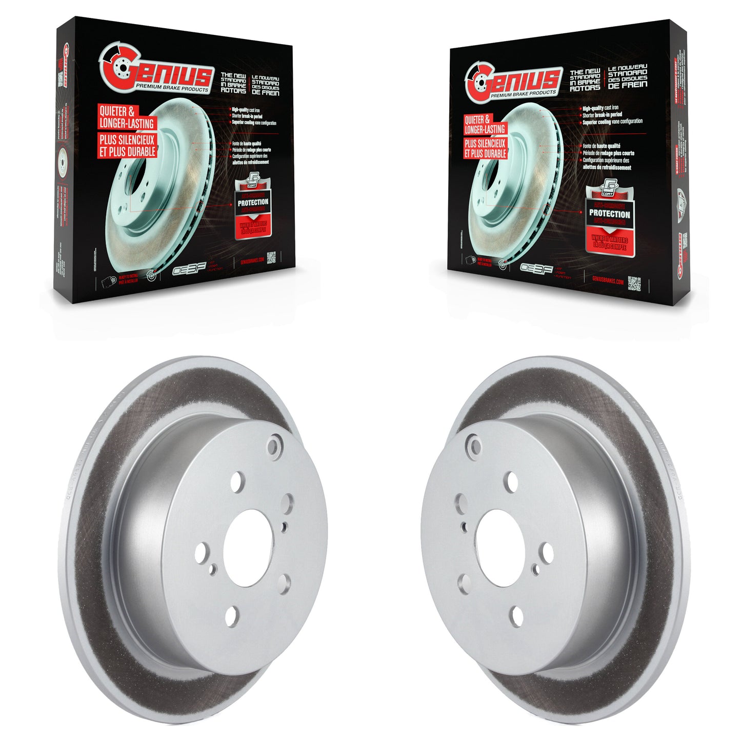 [Arrière] Kit de disque (revêtu) de frein pour Toyota Corolla Matrix Scion tC Pontiac Vibe Celica KG-100510