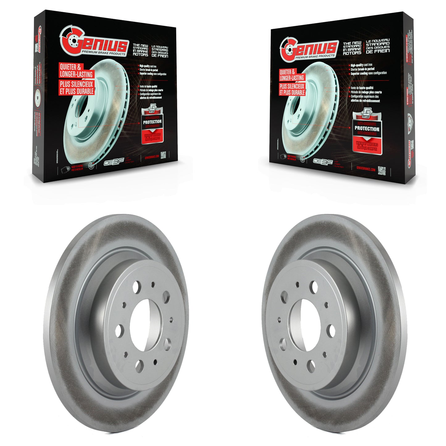 [Arrière] Kit de disque (revêtu) de frein pour Volvo S60 V70 XC70 S80 KG-100515