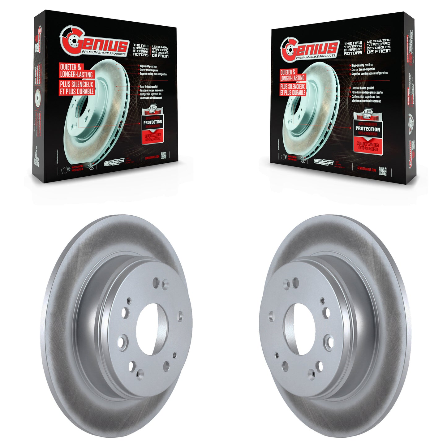 [Arrière] Kit de disque (revêtu) de frein pour 2002-2004 Honda CR-V KG-100518