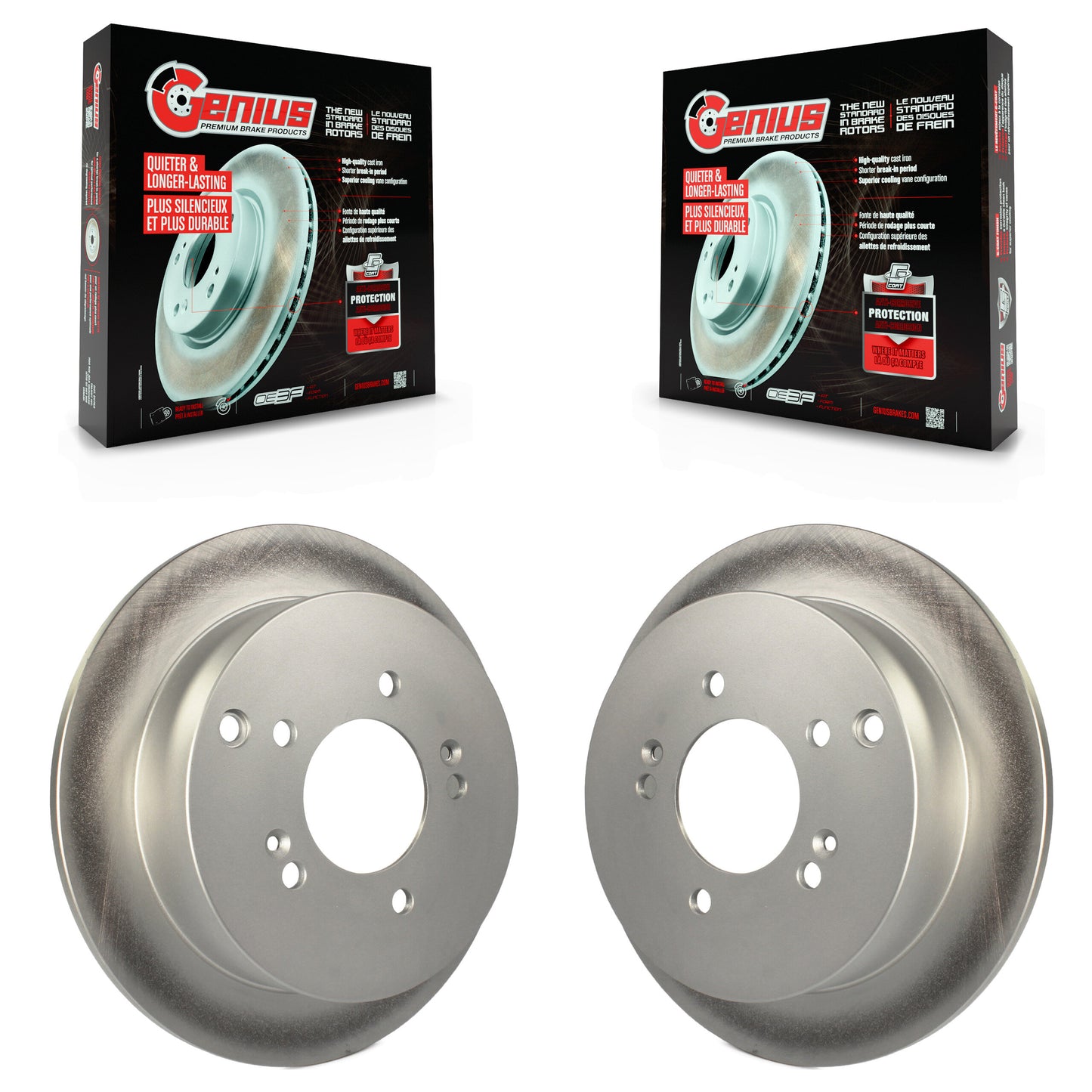 [Arrière] Kit de disque (revêtu) de frein pour Hyundai Kia Sportage Tucson Santa Fe KG-100521