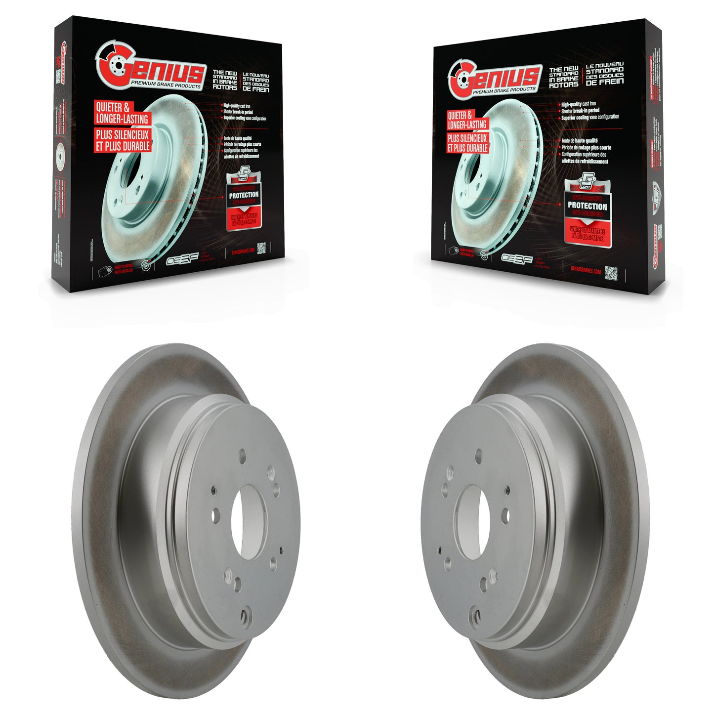 [Arrière] Kit de disque (revêtu) de frein pour 2002-2004 Honda Odyssey KG-100522