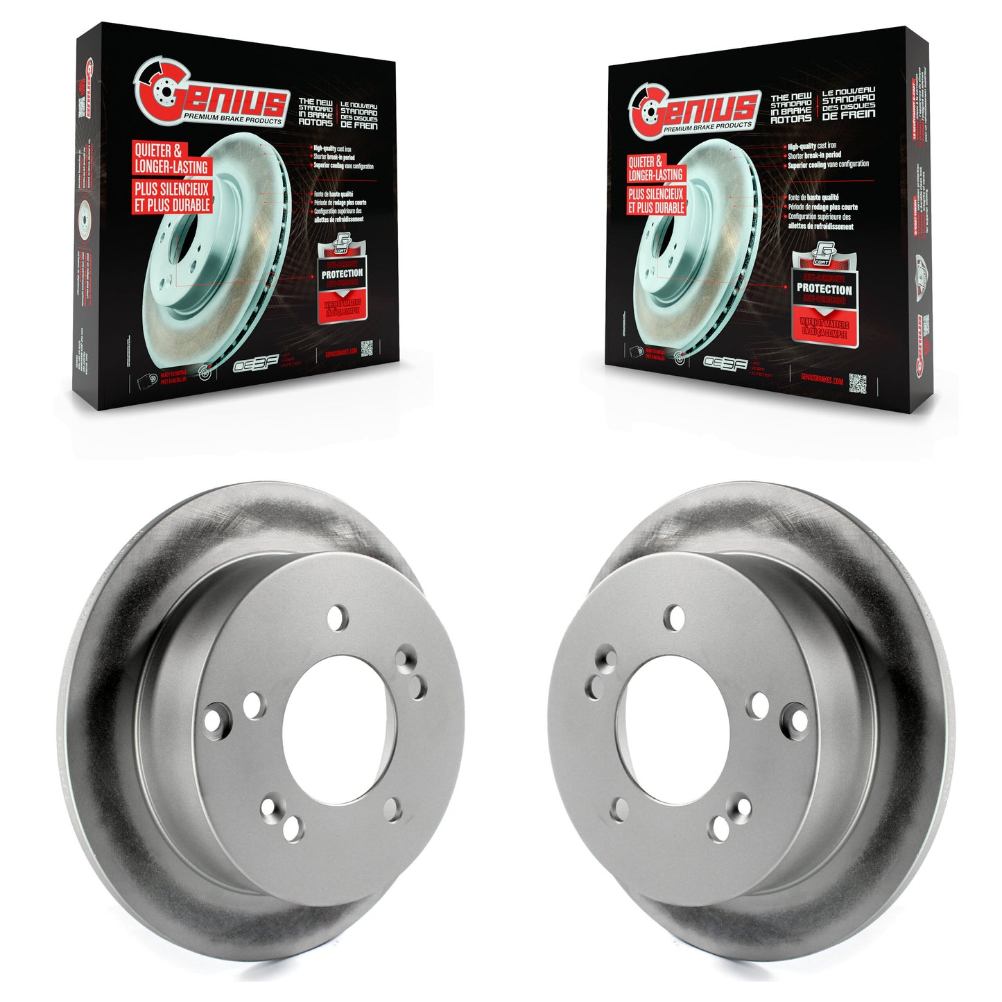 [Arrière] Kit de disque (revêtu) de frein pour Hyundai Sonata Kia Sportage Tucson Optima XG350 XG300 Magentis KG-100523