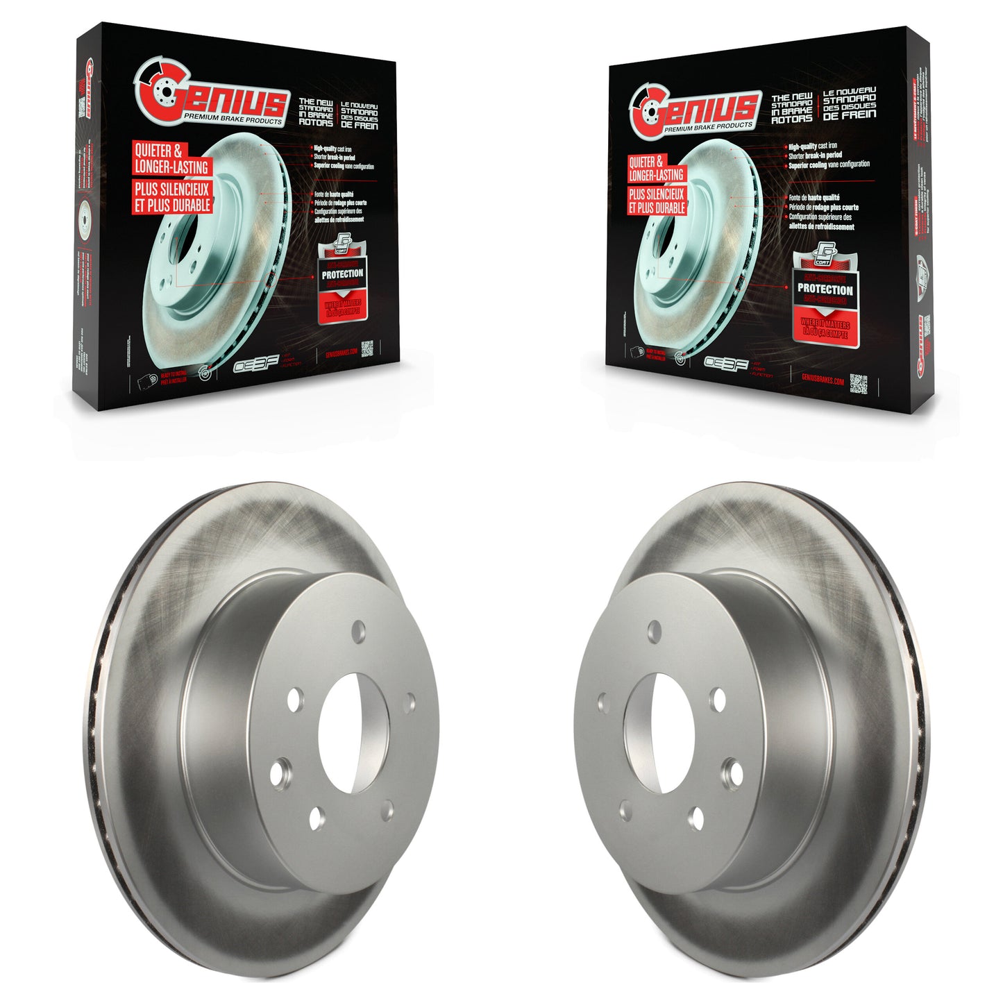[Arrière] Kit de disque (revêtu) de frein pour Nissan Rogue Sport INFINITI G35 Select LEAF Juke 350Z Q45 M45 Qashqai X-Trail KG-100525