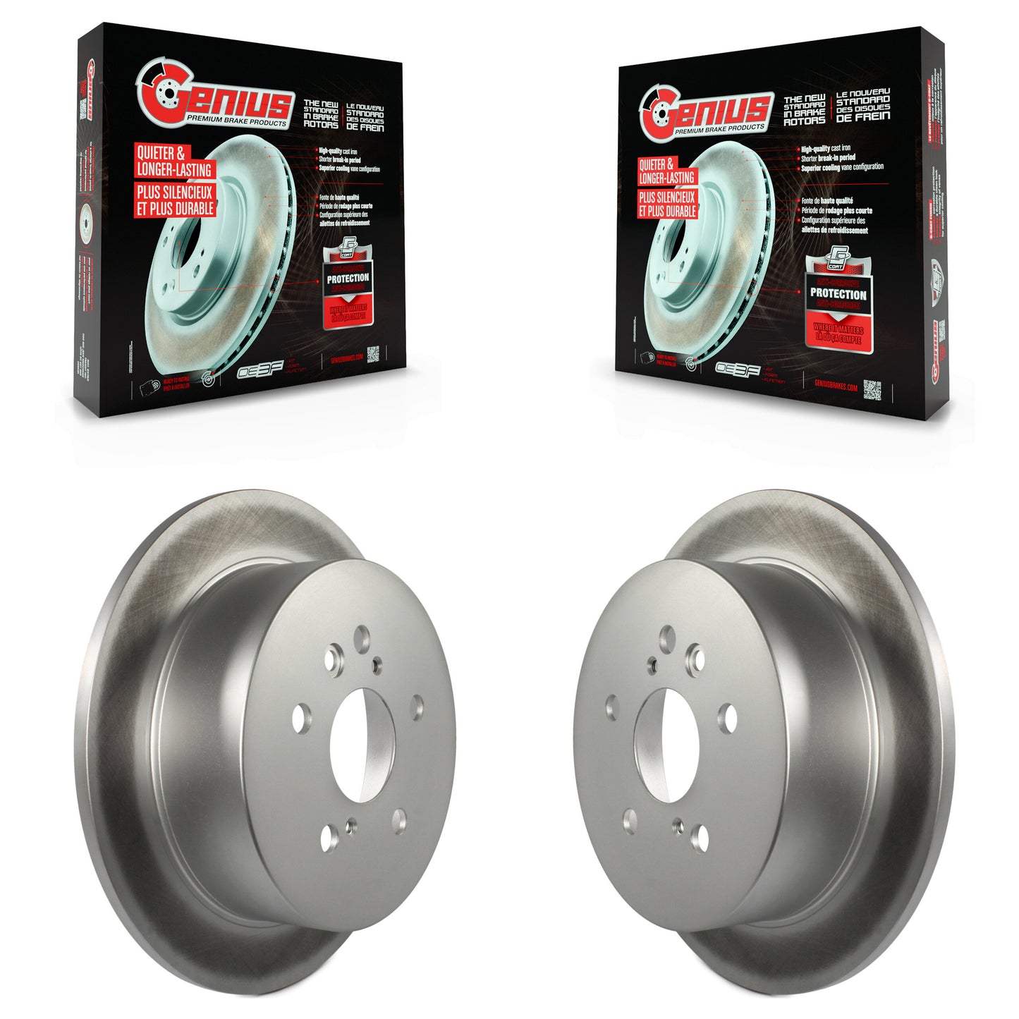 [Arrière] Kit de disque (revêtu) de frein pour Lexus Toyota Highlander RX350 RX330 RX400h KG-100538