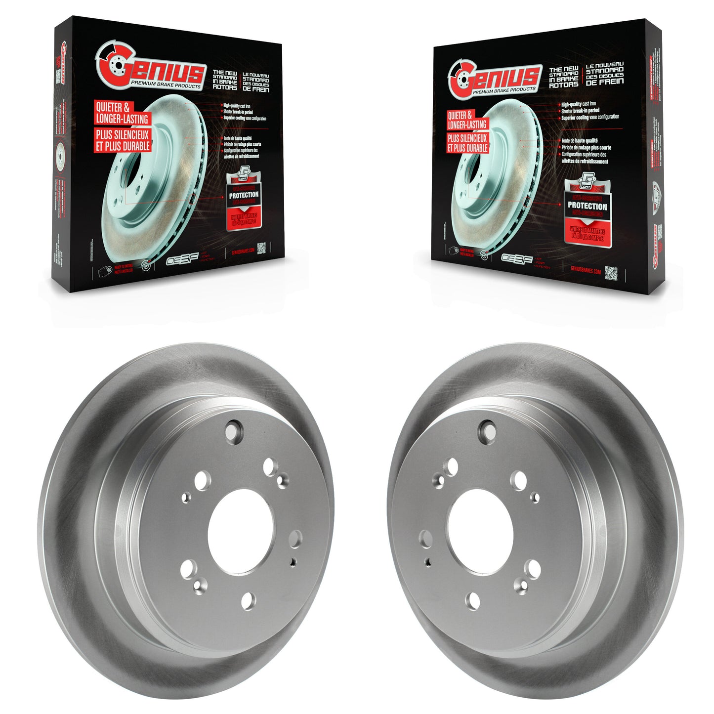 [Arrière] Kit de disque (revêtu) de frein pour 2005-2010 Honda Odyssey KG-100546