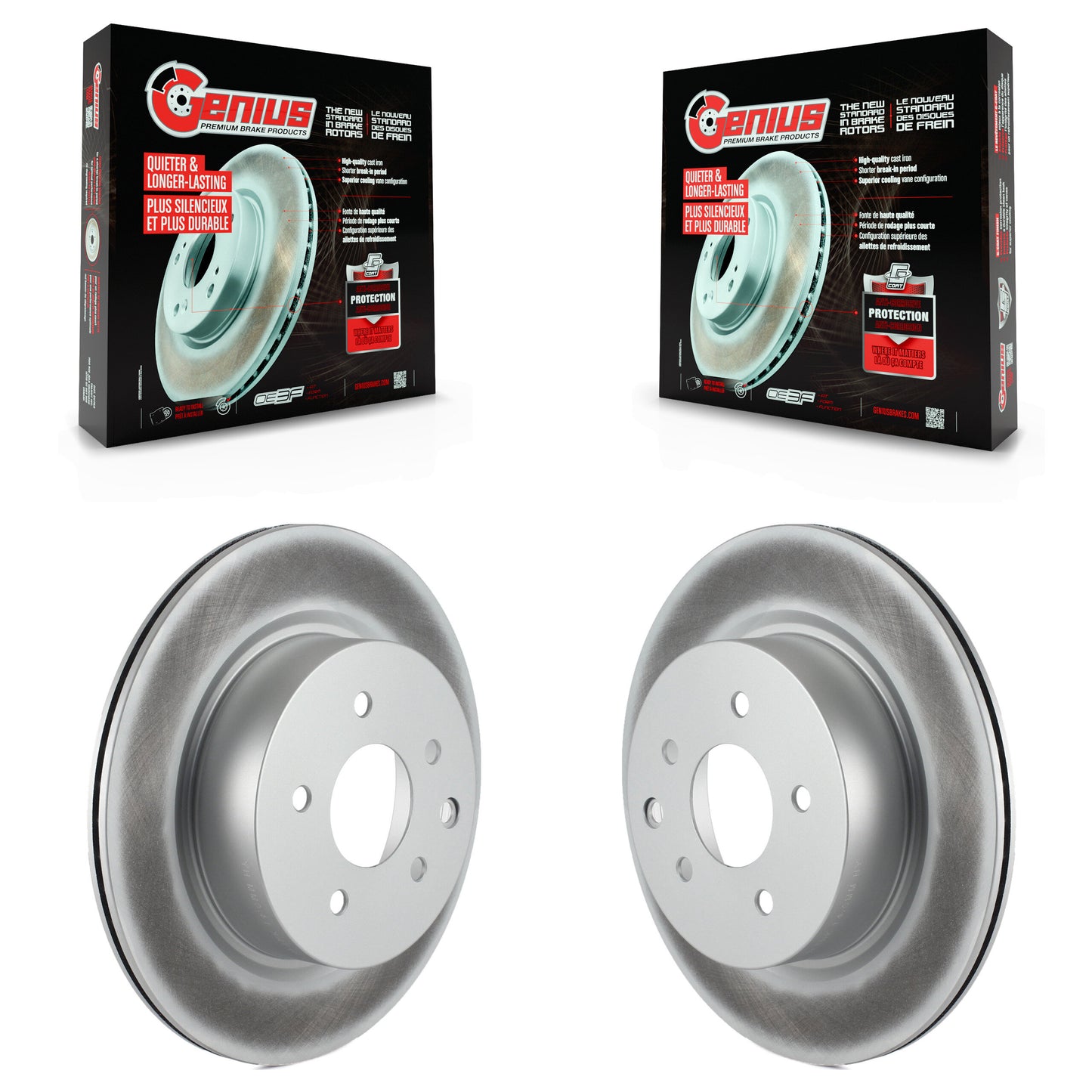 [Arrière] Kit de disque (revêtu) de frein pour Nissan INFINITI Maxima G37 G35 M35 370Z 350Z QX50 EX35 G25 M45 Q40 EX37 Z KG-100551