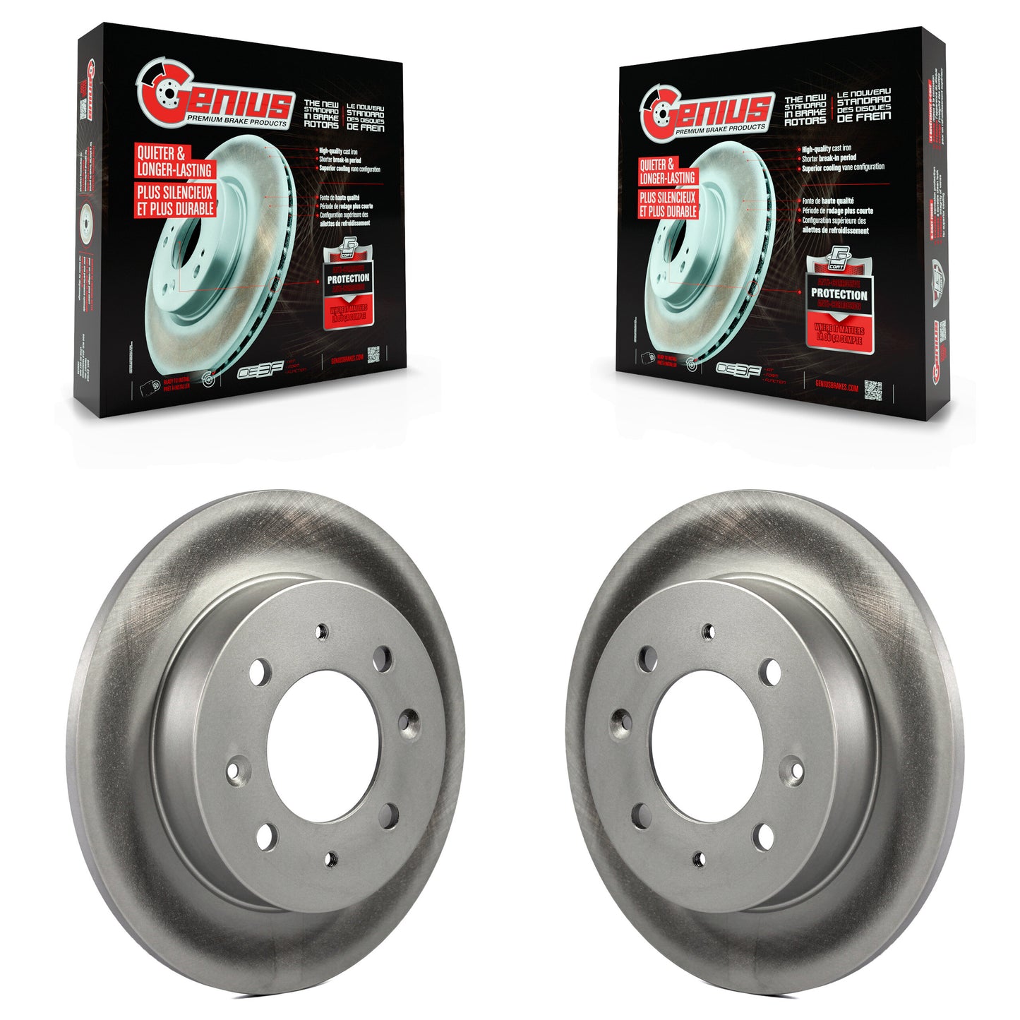 [Arrière] Kit de disque (revêtu) de frein pour Kia Spectra Spectra5 KG-100561
