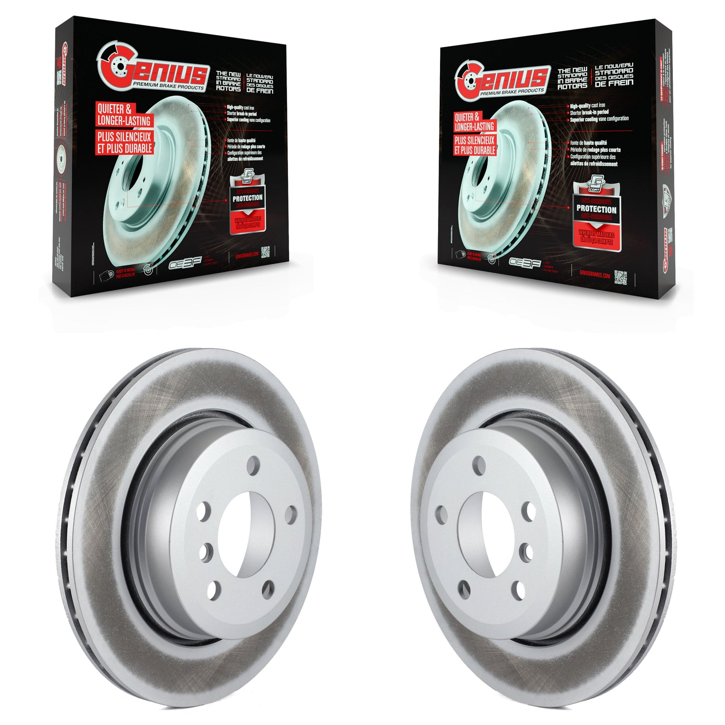 [Arrière] Kit de disque (revêtu) de frein pour 2004-2010 BMW X3 KG-100562
