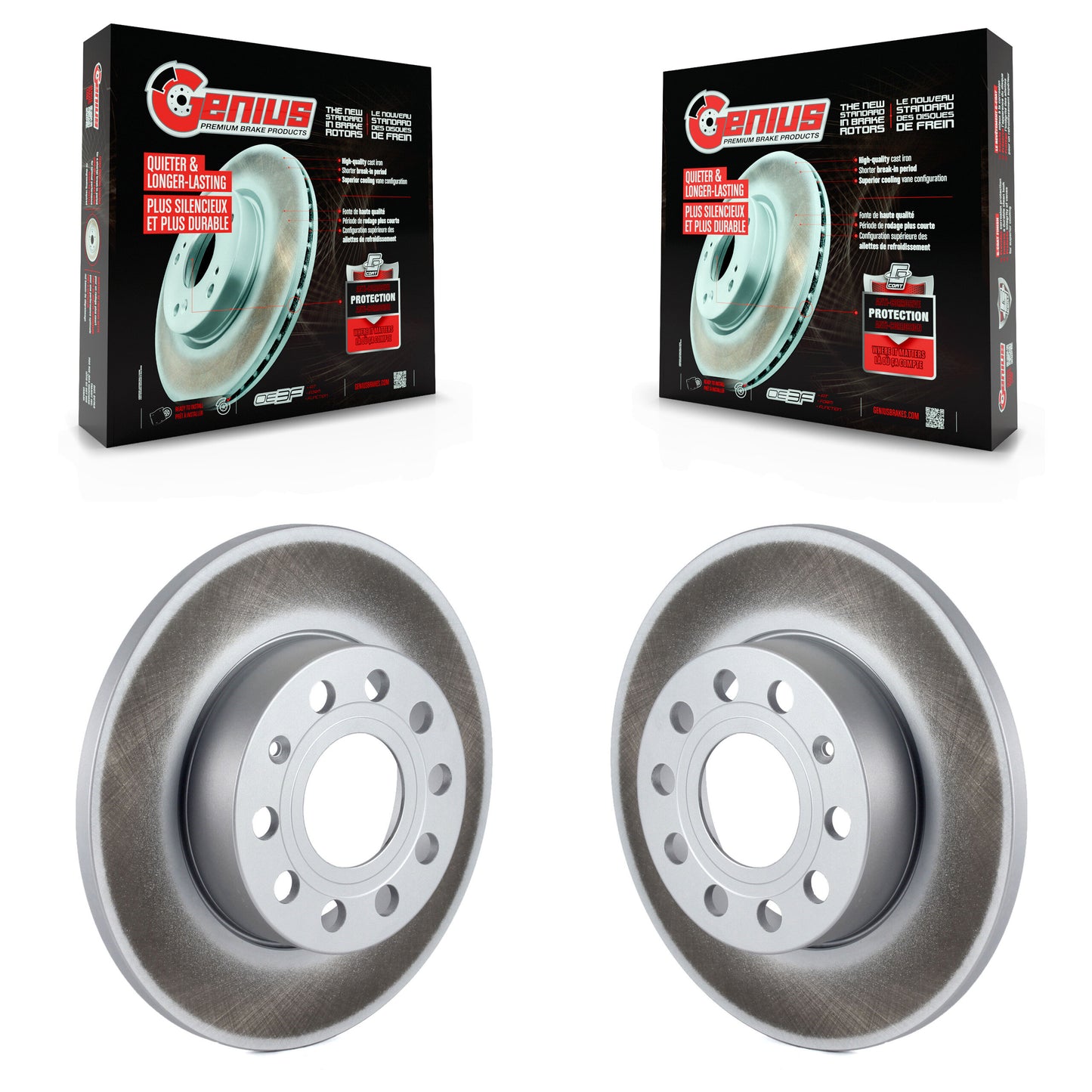 [Arrière] Kit de disque (revêtu) de frein pour Volkswagen Jetta Rabbit Audi A3 Golf Quattro KG-100567