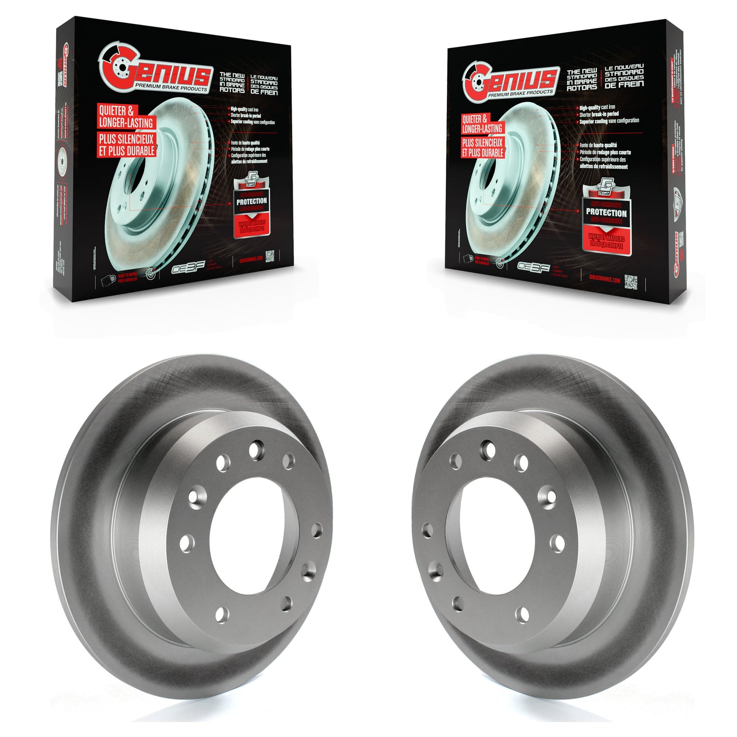 [Arrière] Kit de disque (revêtu) de frein pour Kia Sedona Hyundai Entourage KG-100572