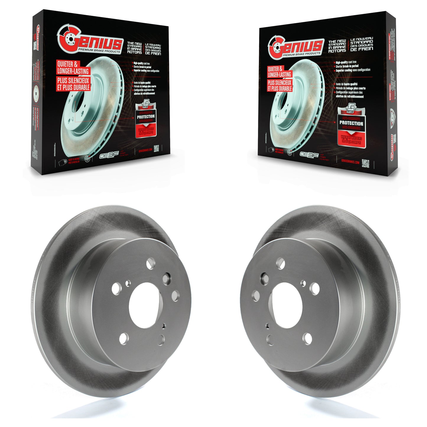[Arrière] Kit de disque (revêtu) de frein pour Toyota Camry Lexus ES350 Avalon KG-100573