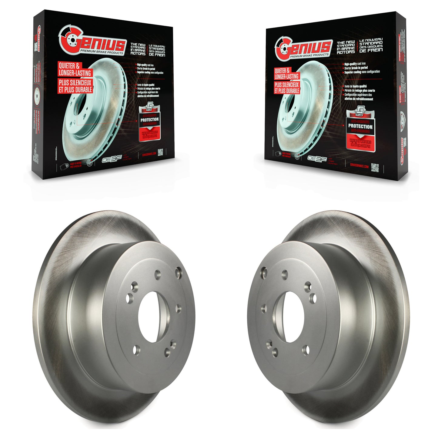 [Arrière] Kit de disque (revêtu) de frein pour 2007-2009 Hyundai Santa Fe KG-100577