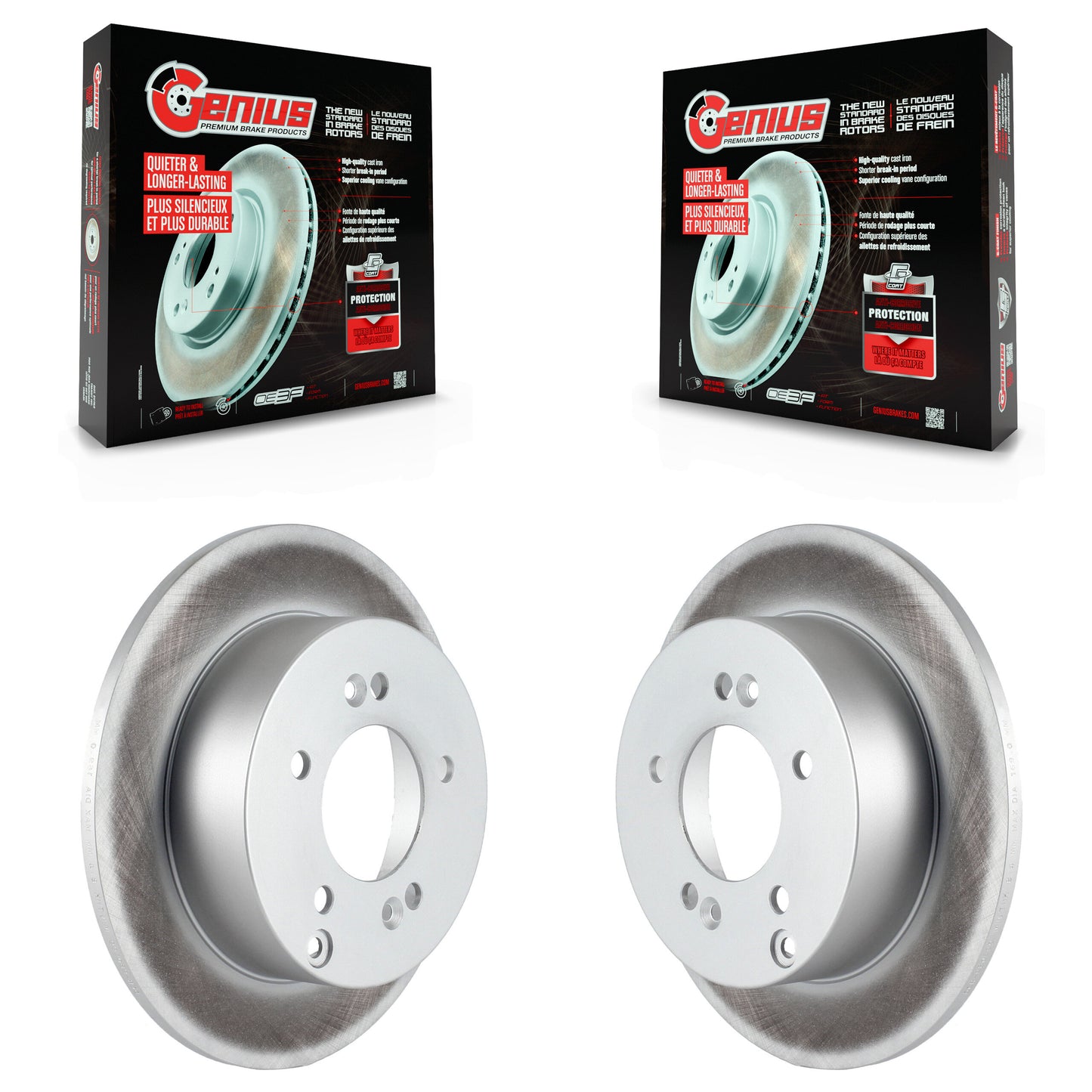 [Arrière] Kit de disque (revêtu) de frein pour 2007-2012 Kia Rondo KG-100599