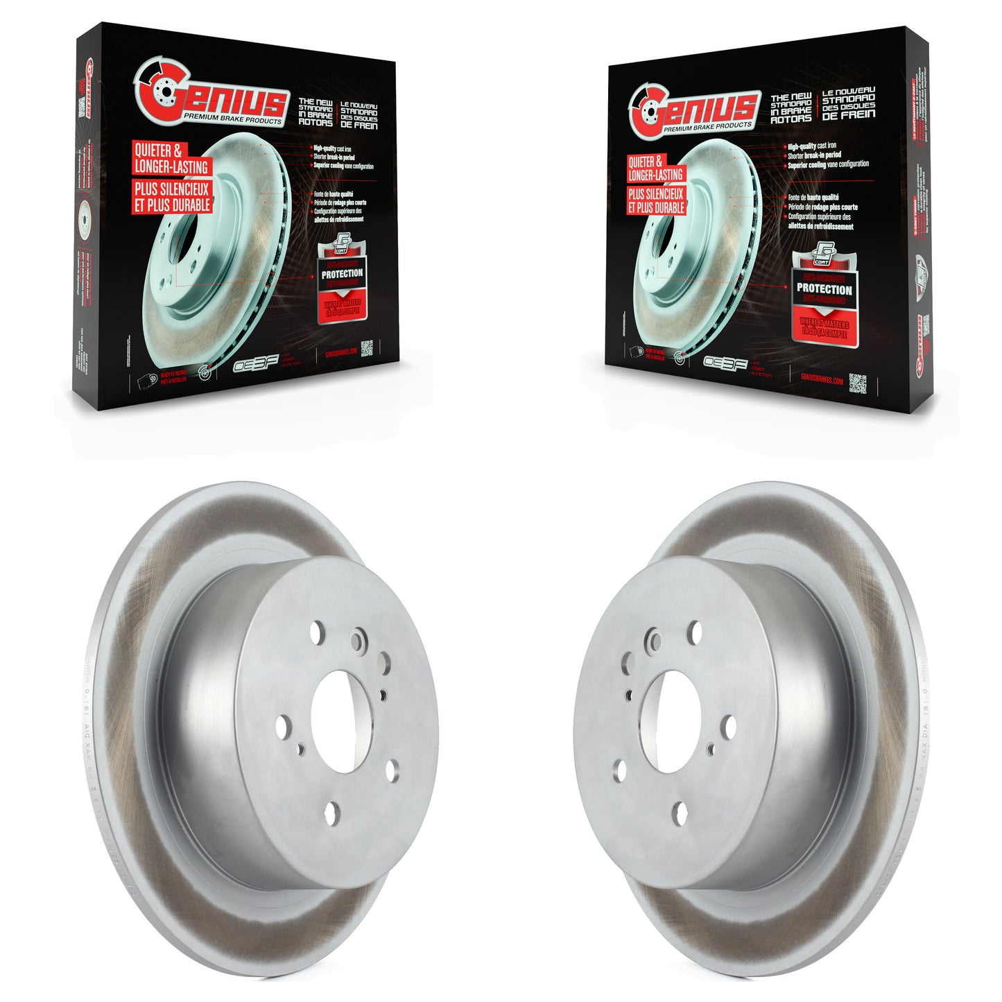 [Arrière] Kit de disque (revêtu) de frein pour 2008-2013 Toyota Highlander KG-100604
