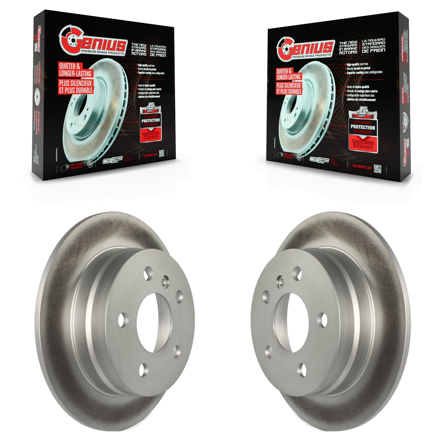 [Arrière] Kit de disque (revêtu) de frein pour 2006-2011 Mercedes-Benz B200 KG-100610
