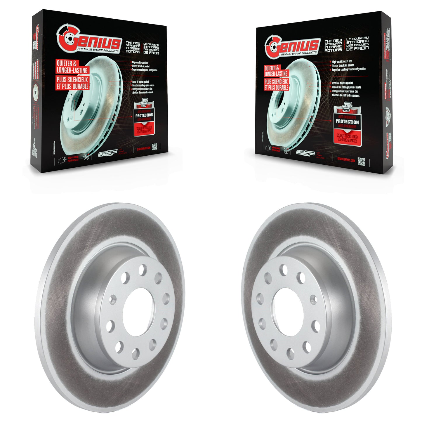 [Arrière] Kit de disque (revêtu) de frein pour Volkswagen Jetta Passat GTI Eos Audi A3 Quattro Golf KG-100612