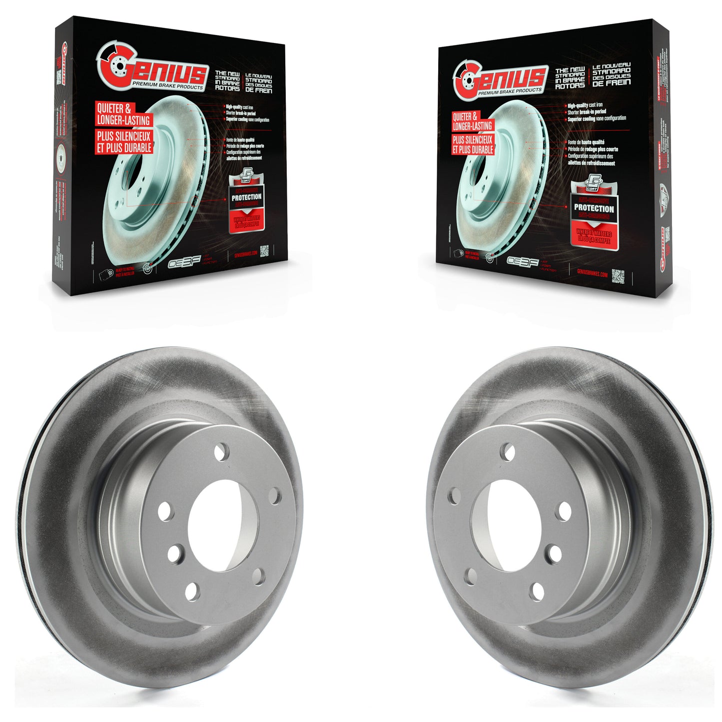 [Arrière] Kit de disque (revêtu) de frein pour 2008-2013 BMW 128i KG-100613