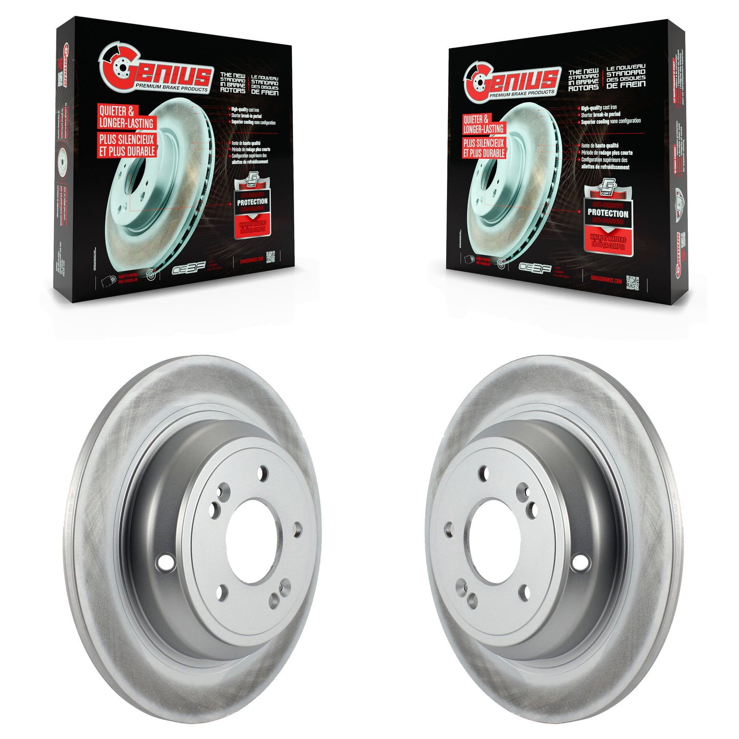 [Arrière] Kit de disque (revêtu) de frein pour Hyundai Genesis G80 Kia K900 KG-100615