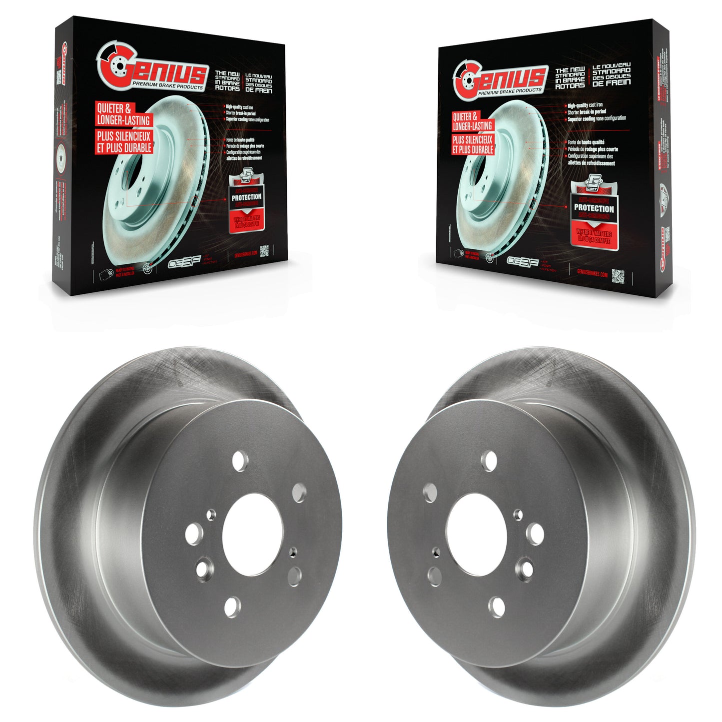 [Arrière] Kit de disque (revêtu) de frein pour 2009-2016 Toyota Venza KG-100617
